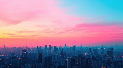 Obraz premium Environmental Sustainability Corporate Social Responsibility concept. Thriving Corporate Cityscape Powered by Renewable Energy at Sunset
