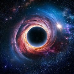 Obraz premium 夜空に浮かぶリング状の星雲