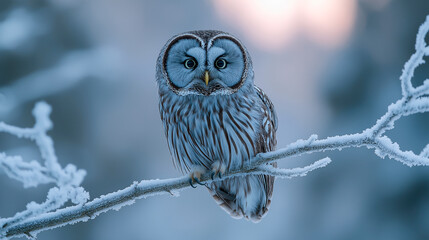 snowy owl in winter