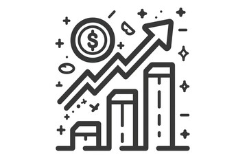Fototapeta premium Financial growth and upward trend