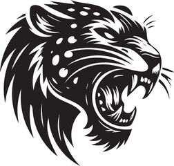 head of a leopard silhouette