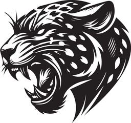 black and white leopard head tattoo