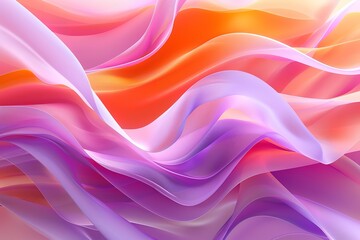 Obraz premium Abstract waves of pink, purple, and orange