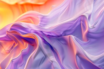 Obraz premium Abstract swirls of purple and orange fabric