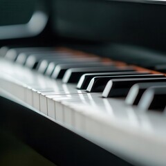 A piano with keys floating mid-air as if being played invisibly, cinematic light and shadows