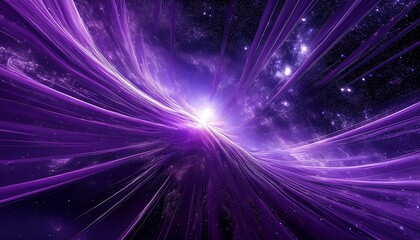 紫の星雲と光の渦
