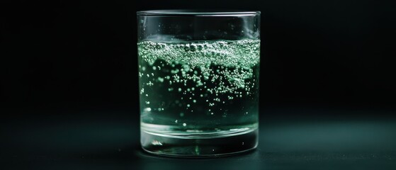 Prevention and Health Promotion Concept. A close-up image of a glass of water contaminated with visible arsenic particles, highlighting a warning about its safety.
