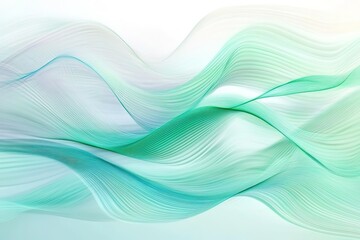 Fototapeta premium Abstract flowing teal and white waves