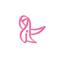 Obraz premium cancer ribbon design vector
