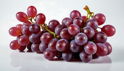 Fototapeta premium Fresh Grapes Isolated on White Background. 2