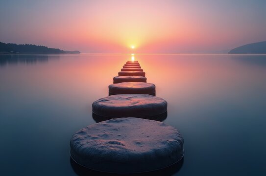 A serene and peaceful pathway to enlightenment