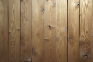 Fototapeta premium Vertical Wooden Planks With Natural Grain And Knots In Light Golden Yellow And Beige