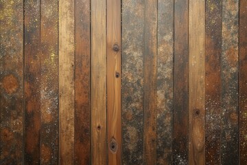 Close Up Of Rustic Wooden Wall With Weathered Planks, Cracks, And Natural Grain Variations