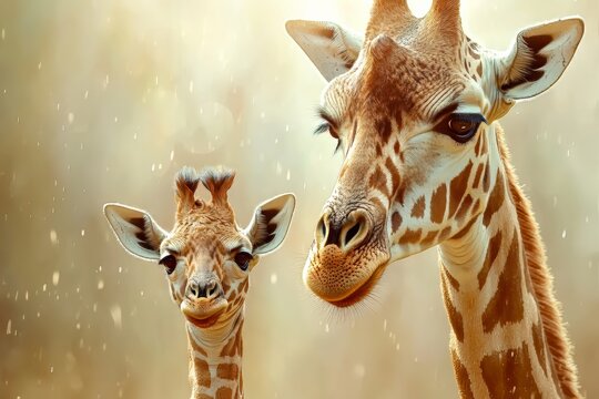 A Heartwarming Moment of a Mother Git Git and Her Adorable Baby Git Together