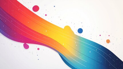 Abstract colorful wavy stripes background.