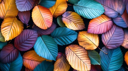 Vibrant Autumn Leaves Colorful Fall Foliage Display