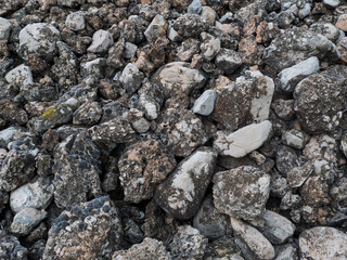 Lava Rock Boulders Piled in Natural Landscape