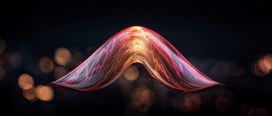 Obraz premium Abstract Financial Data Flow Swirling Lines Pink Gold Stock Market Technology Backgro