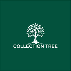 Obraz premium nature tree logo design vector illustration with creative element Premium Vector 