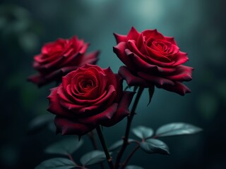 A delicate, fragrant flower with thorny stems and velvety petals