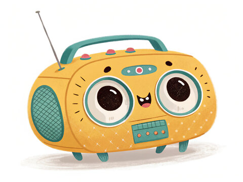 radioradio, music, isolated, audio, retro, sound, stereo, boombox, cassette, player, box, vintage, speaker, white, technology, old, recorder, portable, equipment, receiver, tuner, cd, tape, fm, entert