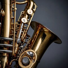 Obraz premium The most attractive saxophone isolated on black.