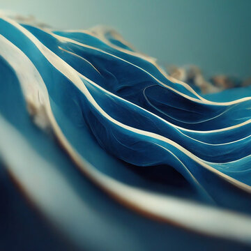 Beautiful Blue Wave Background
