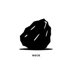 Solid Rock Silhouette: A minimalist illustration of a single, dark rock, simply rendered against a clean background.  The rock's sharp silhouette conveys strength and resilience.