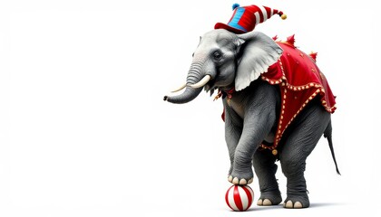 Circus Elephant Balancing Ball Adorable Costume Image