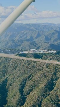 Aerial view of Oscar Machado Zuloaga airport in Caracas. Venezuela