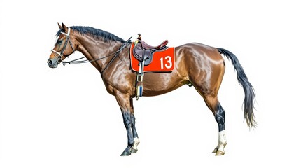 Obraz premium Racehorse Number Thirteen Ready to Run
