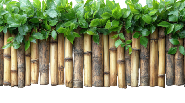 asparagus on the fence isolated on white background