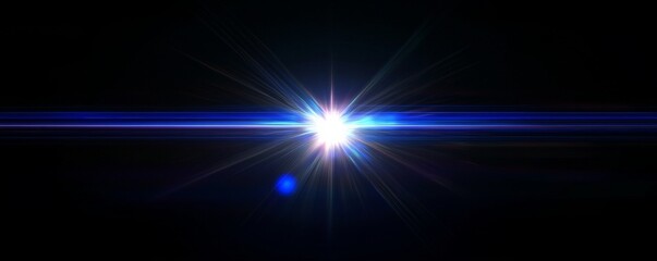 A bright starburst effect emanates from a central point, creating a visually striking contrast against a dark background.