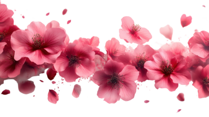 pink hibiscus flower isolated on white background