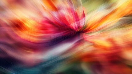 Abstract Floral Whirlwind: A Symphony of Color and Motion
