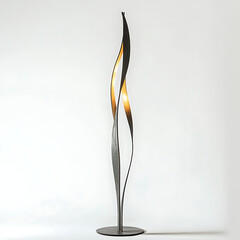 Fototapeta premium A tall, thin lamp with a curved design