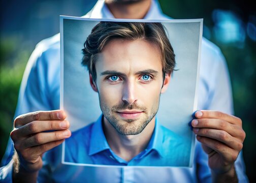 AI-generated portrait photo, highlighted file.