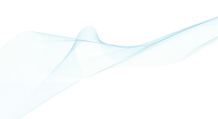 Abstract dynamic music wave. Technology background. Vector sound wave with lines. Abstract Wavy Lines Vector Illustration Isolated On White Background