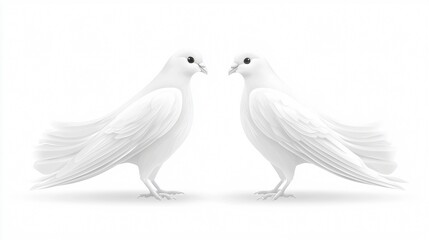 Fototapeta premium White Angel Wing Pair Bird White Background Illuminated Image