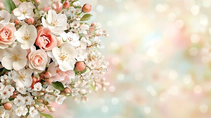 Soft environment with beautiful blooms a close-up of floral arrangement in nature