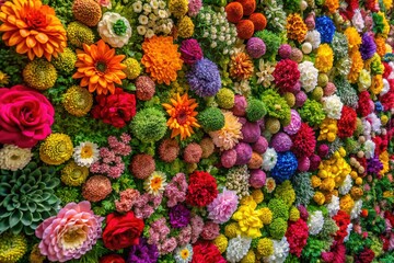 Bold floral pattern, captured from above.