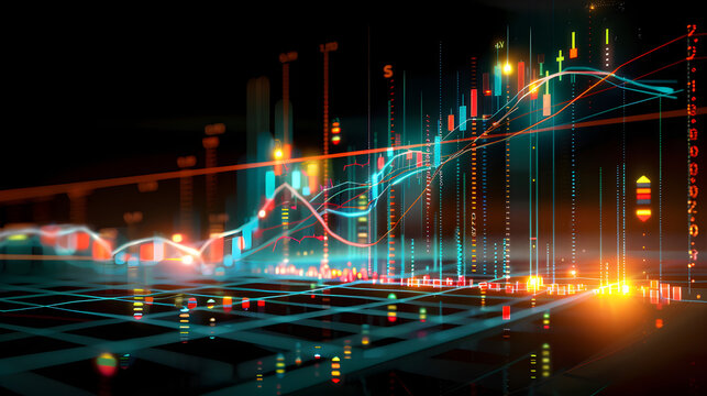 Graphs showing the significant increase and decrease of the stock market 