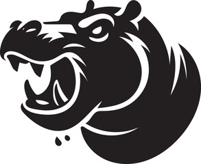 hippo head vector