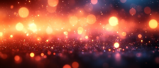 Festive bokeh lights and glitter.