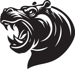 hippo head silhouette