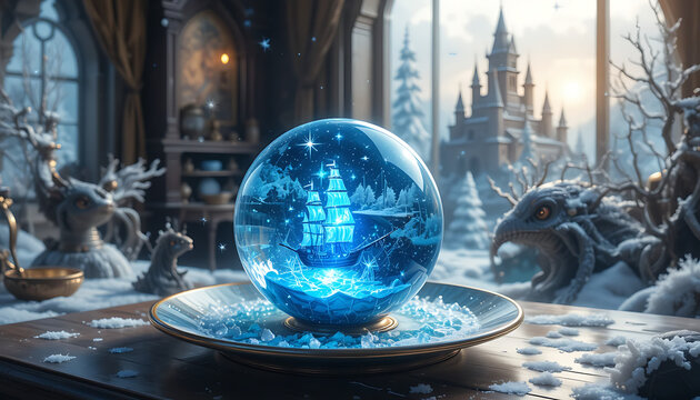 snow globe in a glass dome snow globe in the window beautiful view and seen beautiful background and wallpaper hd picture 