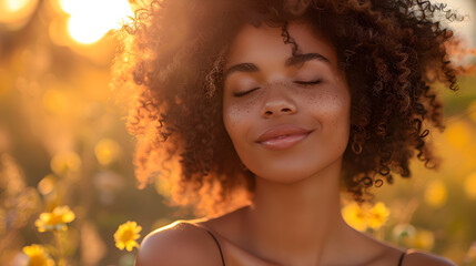 Fototapeta premium Smiling and happy living in the moment 