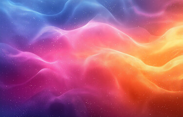 Fototapeta premium A vibrant, multicolored gradient background with a textured canvas effect, focused on a face.