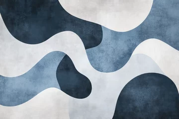 Fototapete Rund A textured abstract design featuring soft flowing shapes in light blue tones for a modern aesthetic. © HO