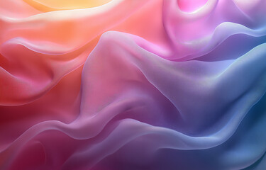 Obraz premium A vibrant, multicolored gradient background with a textured canvas effect, focused on a face.